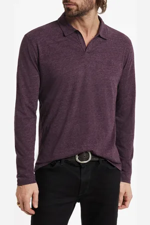 John Varvatos Mercury Ls Polo Dark Plum