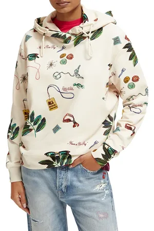 Scotch&Soda Aop Relaxed Fit Hoodie Festival Trinket