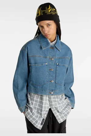 Vans Raynes Denim Crop Jacket Stone Wash