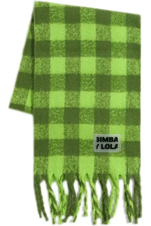 Bimba y Lola Green Checked Scarf