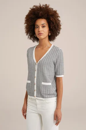 WE Fashion Knitted Cardigan Black