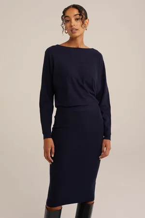 WE Fashion Dress Mid Length Navy Blue