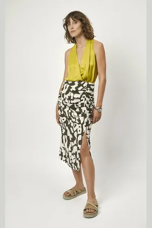Dante 6 Leica Printed Midi Skirt Jungle Leaf