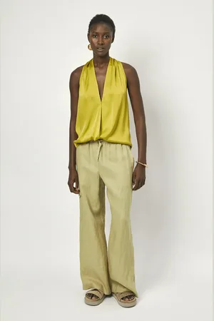 Dante 6 Finka Silk Halter Top Sulphur