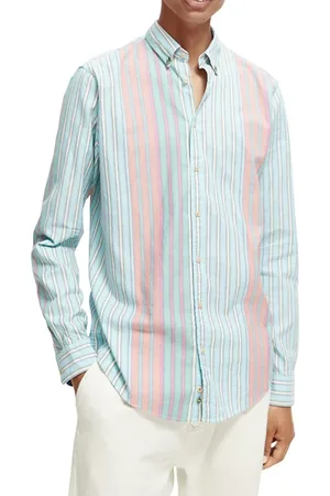 Scotch&Soda Regular-fit Striped Oxford Shirt In Organic Cotton Combo B