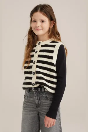 WE Fashion Knitted Cardigan Black