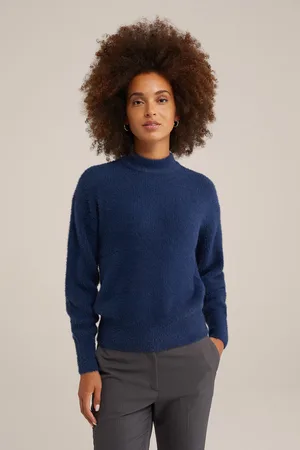 WE Fashion Knitted Pullover Blue