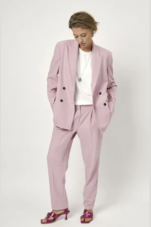 Dante 6 Lirio Double Breasted Blazer Pink Cement