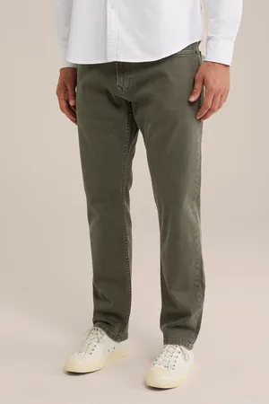 WE Fashion 5-pocket Mid Waist Army Green