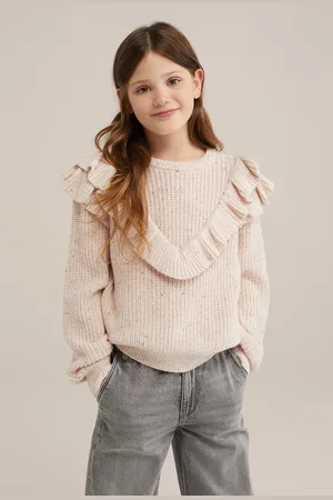 WE Fashion Knitted Pullover Beige