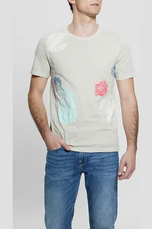 Guess GUESS Ss Cn Treated Flower Tee Dreamy Moon