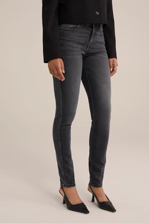 WE Fashion 5-pocket Mid Waist Black