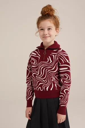 WE Fashion Knitted Pullover Vintage Red