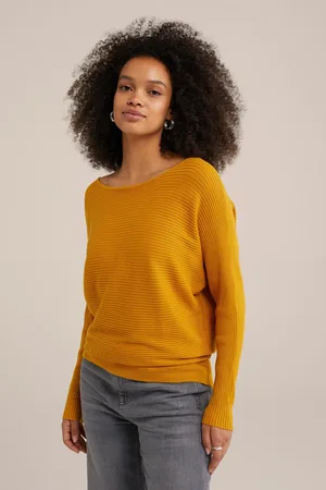 WE Fashion Knitted Pullover Mustard Yellow