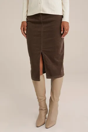 WE Fashion Skirt Pencil Brown