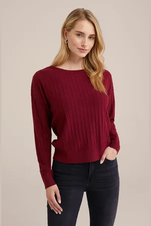 WE Fashion Knitted Pullover Fire Red