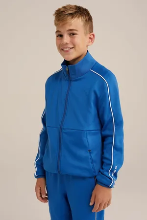 WE Fashion Cardigan With Zipper Cobalt Blue