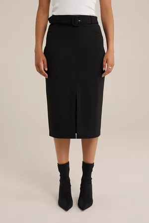 WE Fashion Skirt Medium Length Black