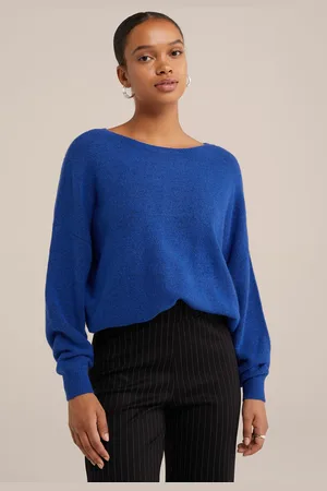 WE Fashion Knitted Pullover Cobalt Blue