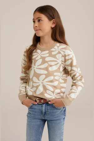 WE Fashion Knitted Pullover Beige