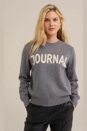 WE Fashion Knitted Pullover Grey