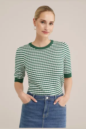 WE Fashion Knitted Pullover Green