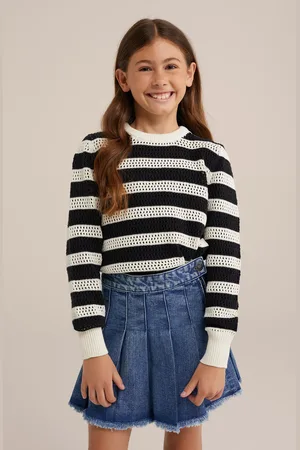 WE Fashion Knitted Pullover Black
