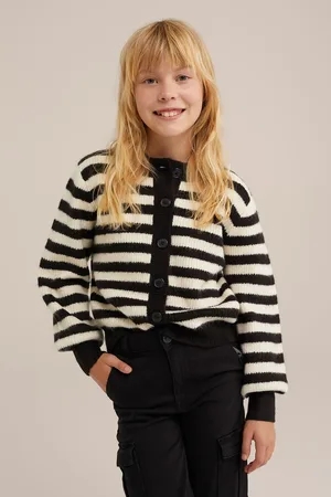 WE Fashion Knitted Cardigan Black