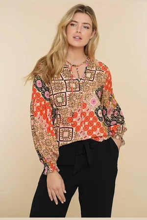 Geisha Top Sand/coral/fuchsia