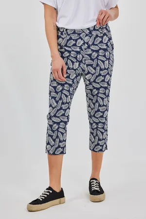 DIDI Travel Capri Ciclo Print Darkblue With Feathers Print