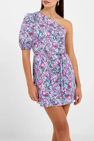 French Connection Fotini One Sholder Mini Dress Blue