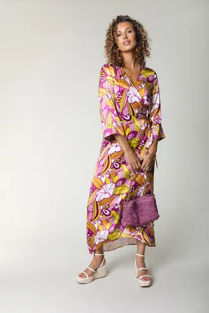 Colourful rebel Lela Floral Wrap Maxi Dress Ls Multicolor