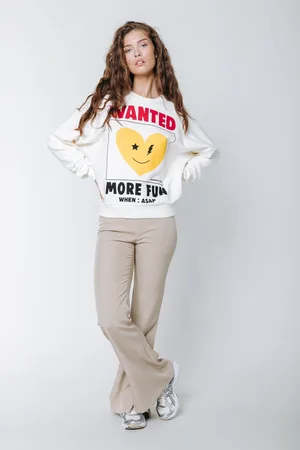 Colourful rebel Tamar Slit Flare Pants Sand