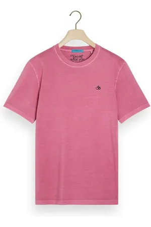 Scotch&Soda Garment Dye Logo T-shirt Mystic Pink