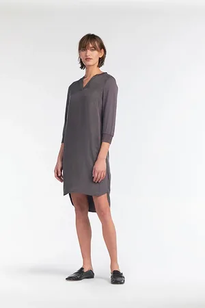 Sandwich Dress Woven Medium Anthra