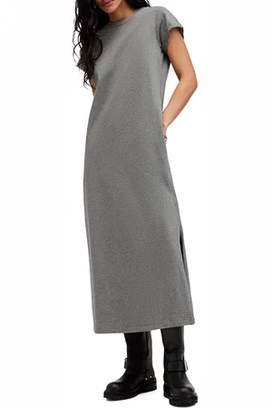 AllSaints Anna Maxi Dress Charcoal Marl