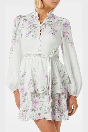 Forever New Raine Printed Tiered Mini Alma Floral