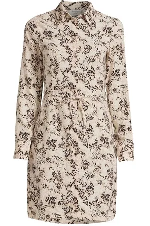 ANOTHER LABEL Lya Dress L/s Sandshell Bird