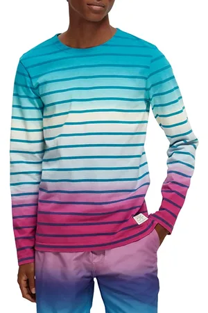 Scotch&Soda Dip Dye Longsleeve Tee Multi Stripe