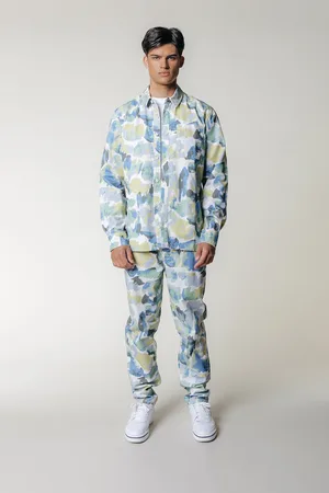 Colourful rebel Dex Abstract Leaves Chino Pants Lime