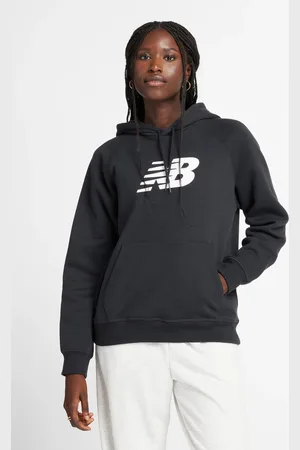 New Balance Wt43524bk Sport Fleece Logo Hoodie Black