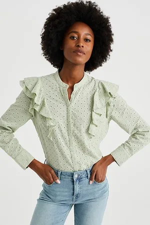 WE Fashion Blouse Light Green