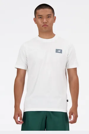 New Balance Mt41584wt Logo Ss T-shirt White