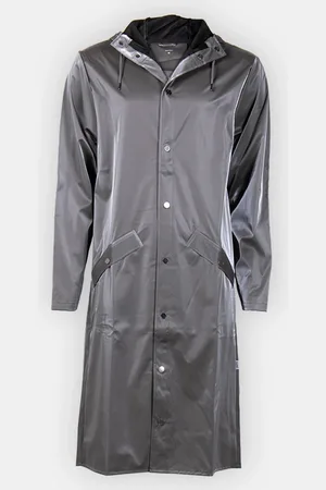 Rains Longer Jacket W3 Metallic Grey Unisex