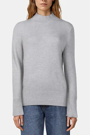 Reiss Chunky Rollneck Knit Grey Melange