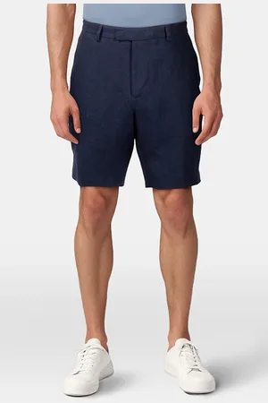Reiss Slim Fit Linen Short Navy