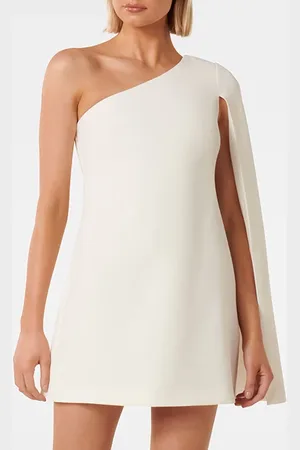 Forever New Hartley Petite Asymm Cape Mini Porcelain