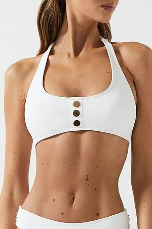 Reiss Iris Bikini Top White