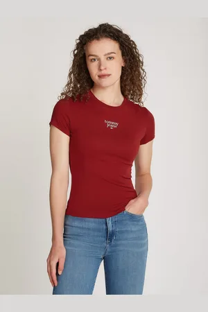 Tommy Hilfiger T-shirt TJW SLIM ESSENTIAL LOGO1 TEE EXT in grote maten met logo-opschrift