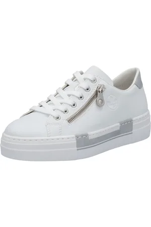 Rieker Plateausneakers met decoratieve rits aan de zijkant, vrijetijdsschoen, lage schoen, veterschoen